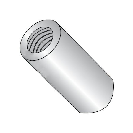 Round Standoffs, #6-32 Thrd Sz, 1/2 In Bd L, 18-8 Stainless Steel Plain, 1/4 In OD